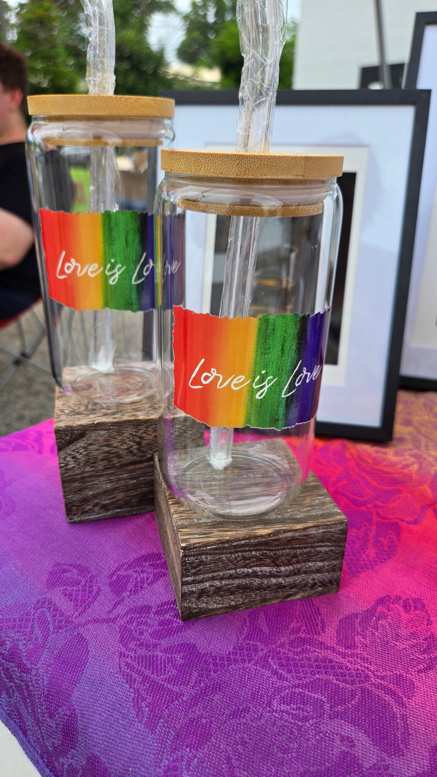 Love is Love Glass Can