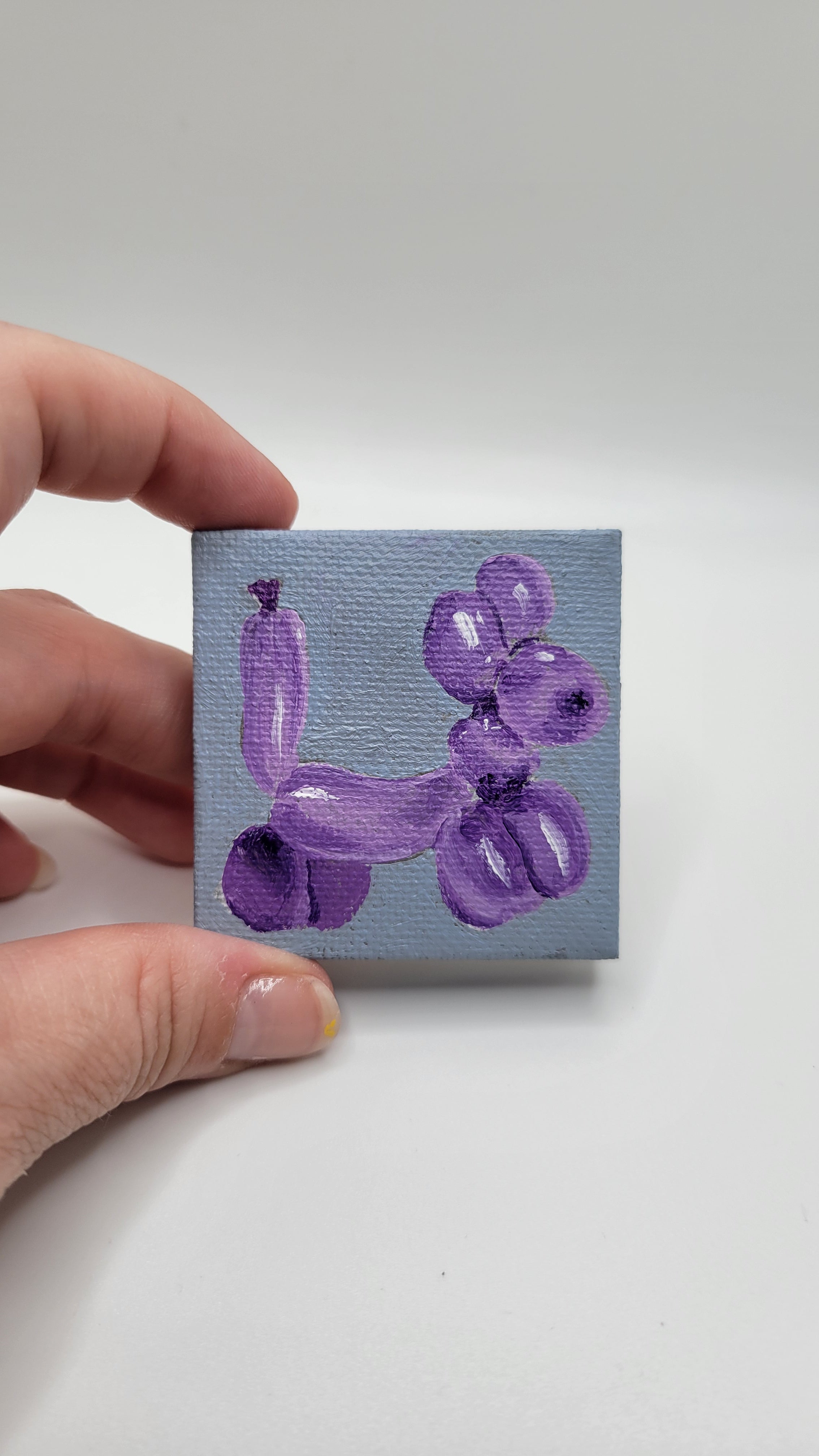 mini painting of balloon animal dog