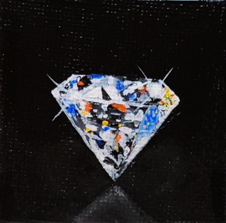 painting of sparkling diamond