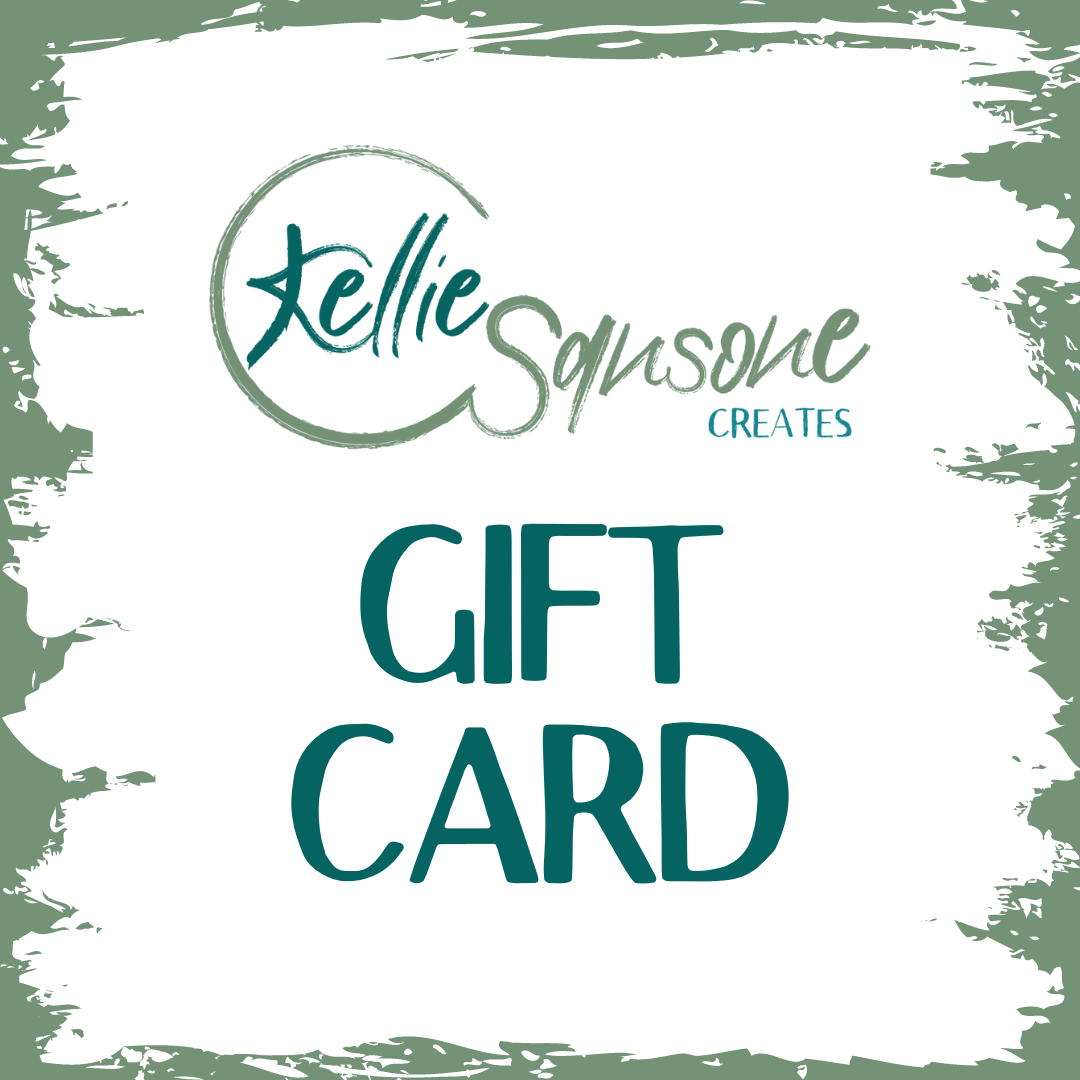 Graphic reads Kellie Sansone Creates Gift Card