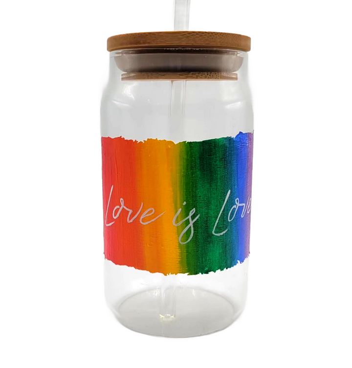 Love is Love Glass Can