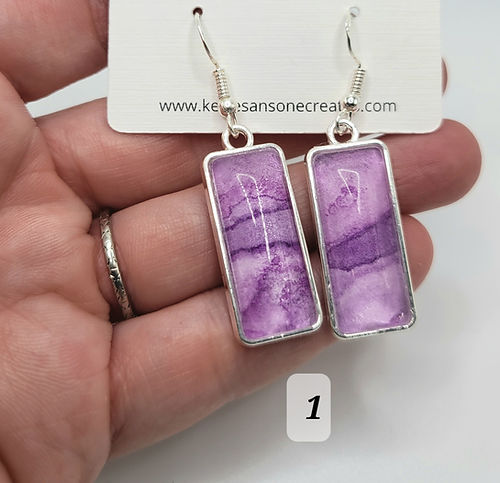 handpainted acrylic abstract design deep pink and purple swirls