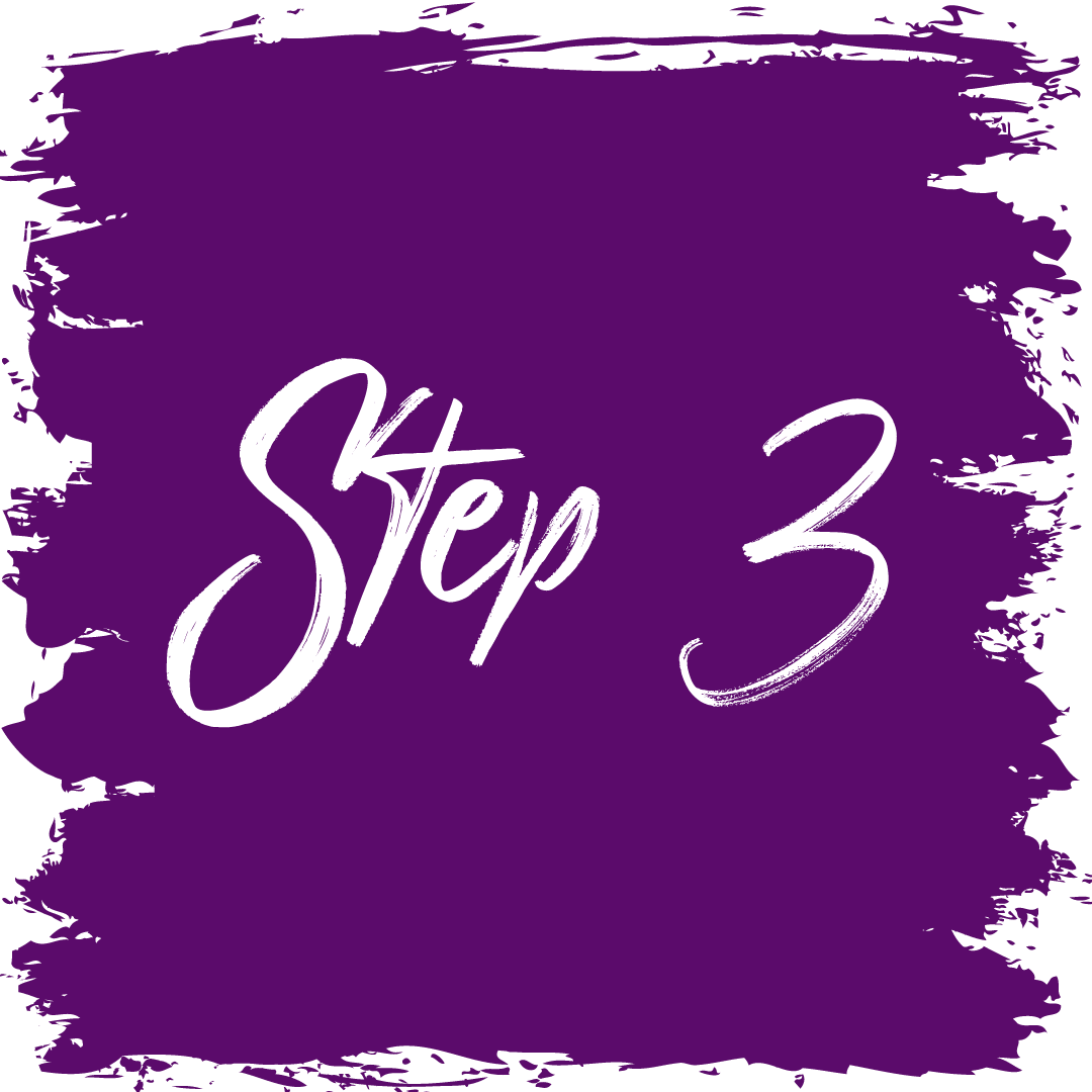 Step 3 purple graphic